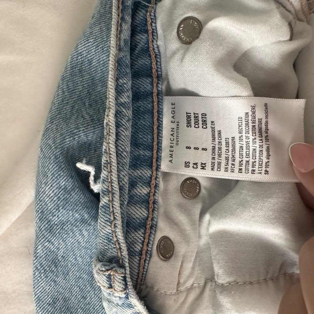 American Eagle Outfitters Light Wash High-Rise Denim Shorts